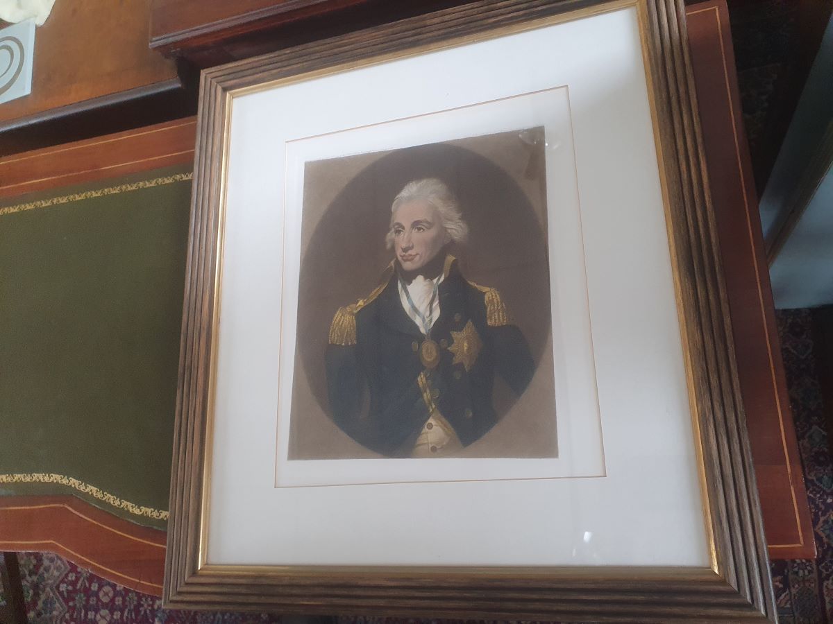 Early 1900s Engraving Of Lord Nelson By Hare & Whitby, Dated 1910