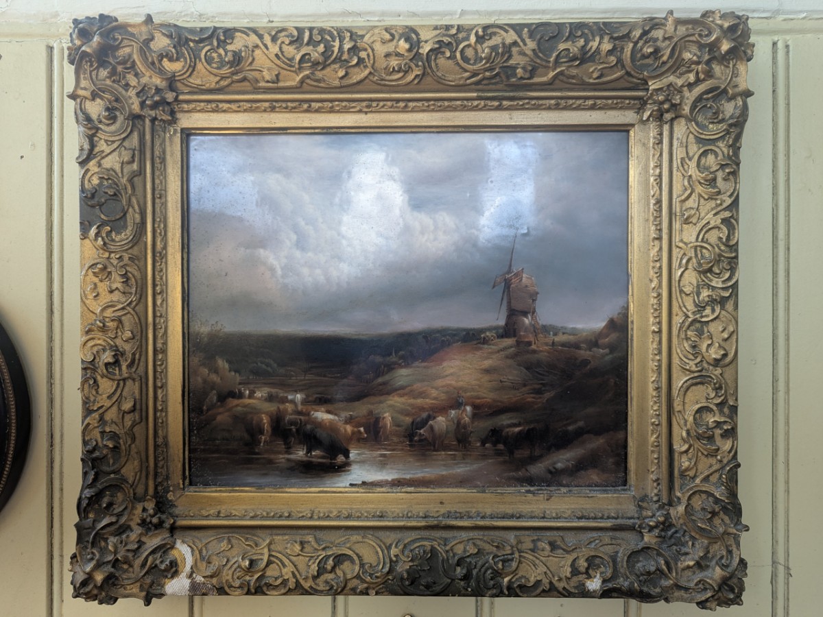 Catherine Baines, Victorian Porcelain Landscape Plaque (1855)