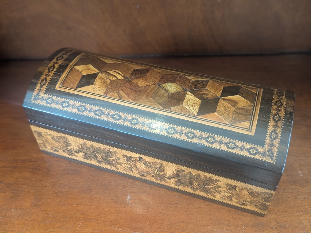 19th Century Tunbridge Ware Dome-Top Box
