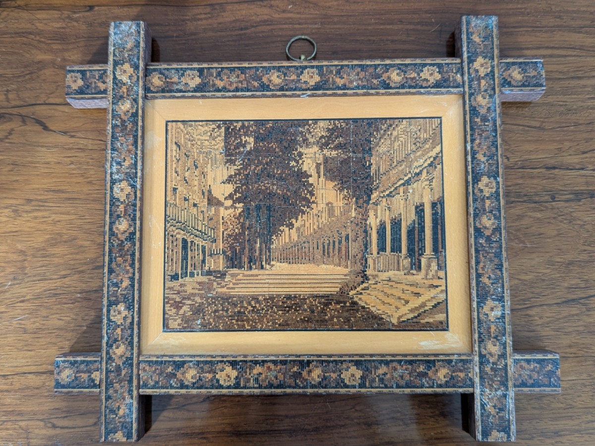 19th Century Tunbridge Ware Plaque Of The Pantiles