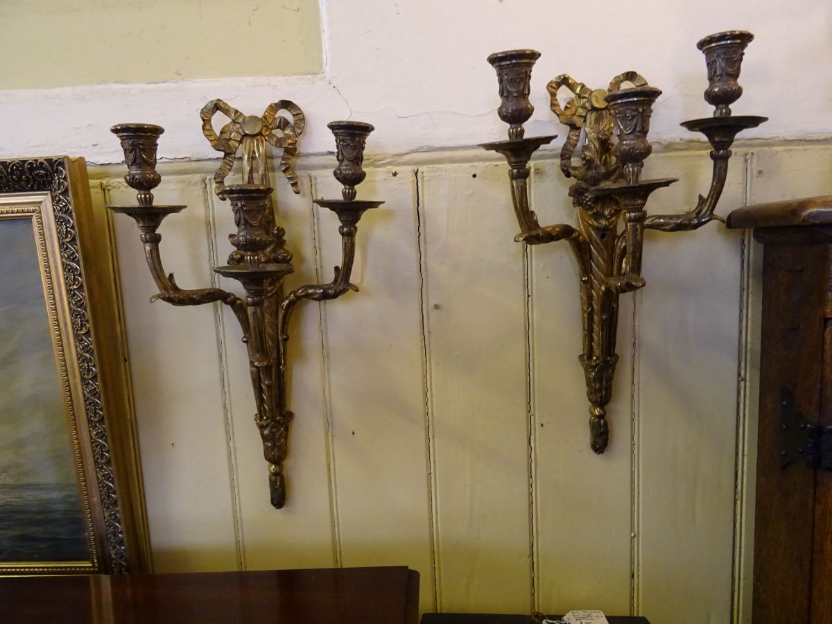 Pair of 19th century candle brackets