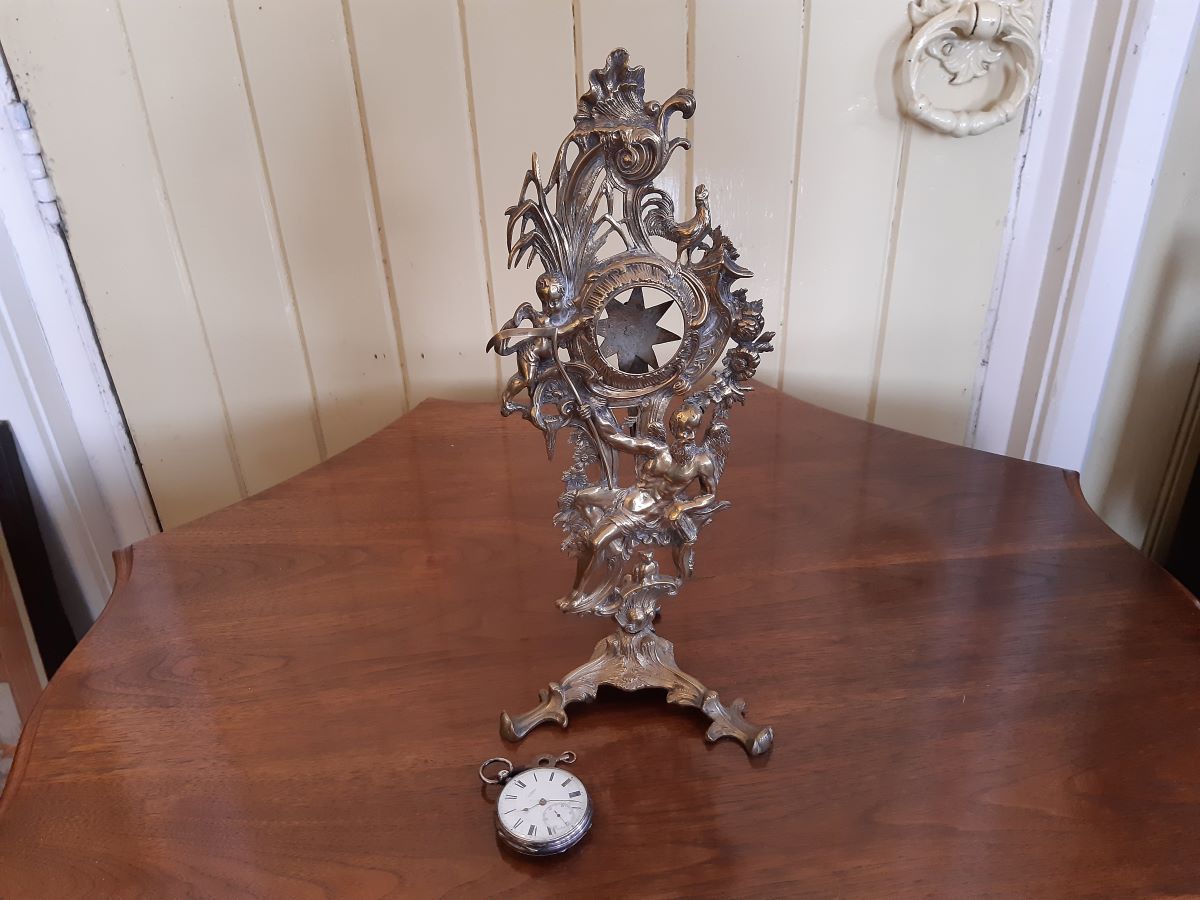 19th Century Brass Pocket Watch Stand