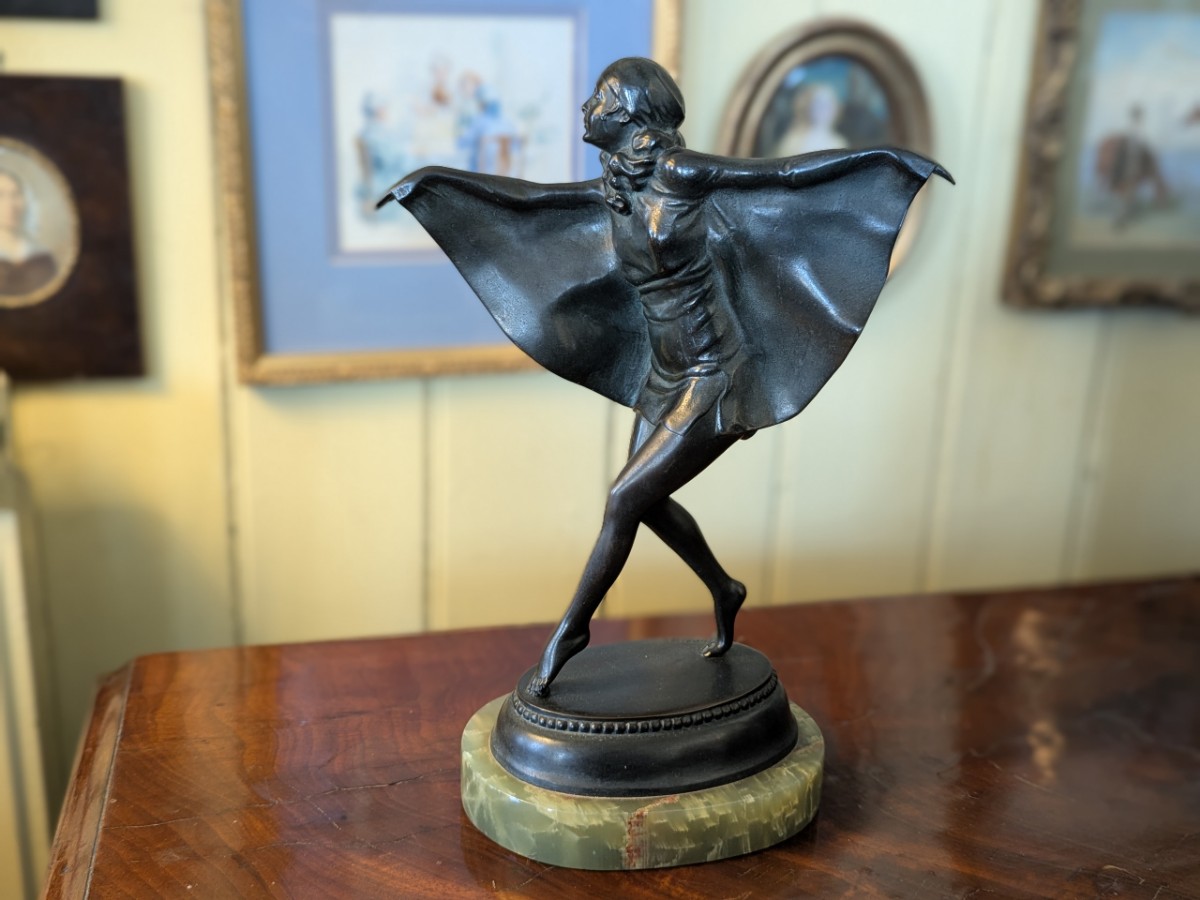Josef Lorenzl (1892-1950), 'Captive Bird' Bronze