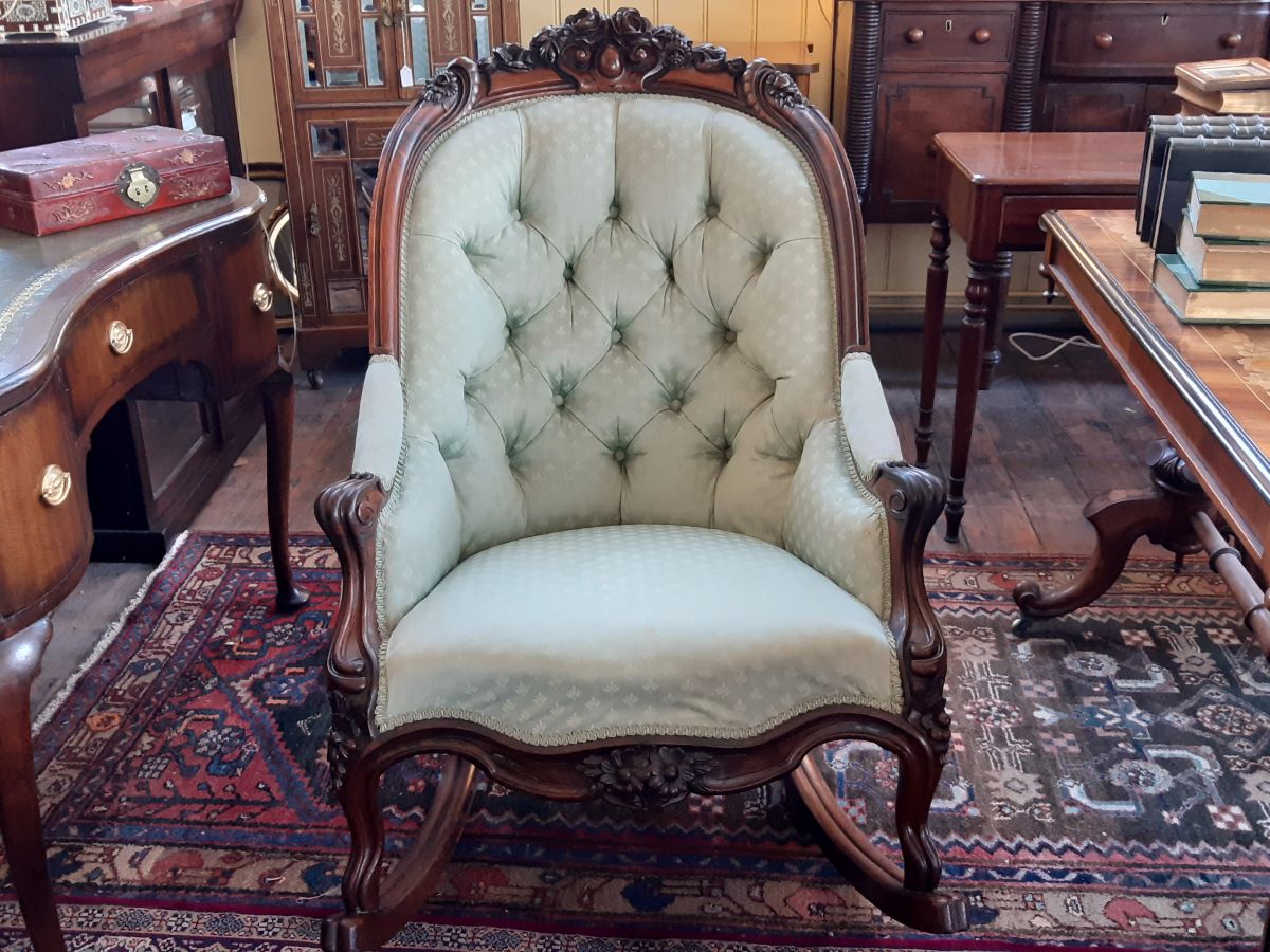 Victorian fireside rocking chair