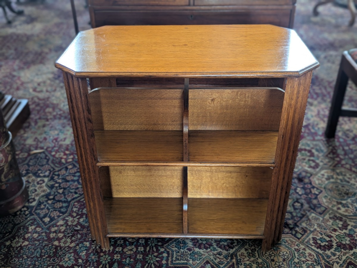 Art Deco Solid Oak Bookcase Table
